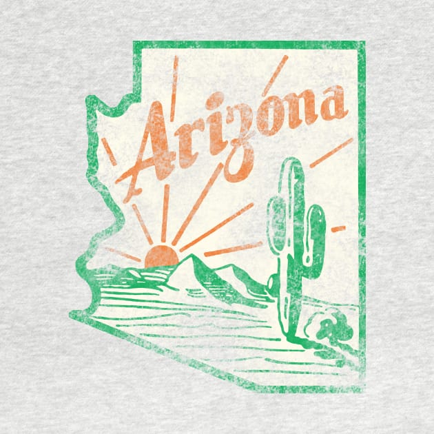 Arizona Cactus Vintage Travel Decal by Hilda74